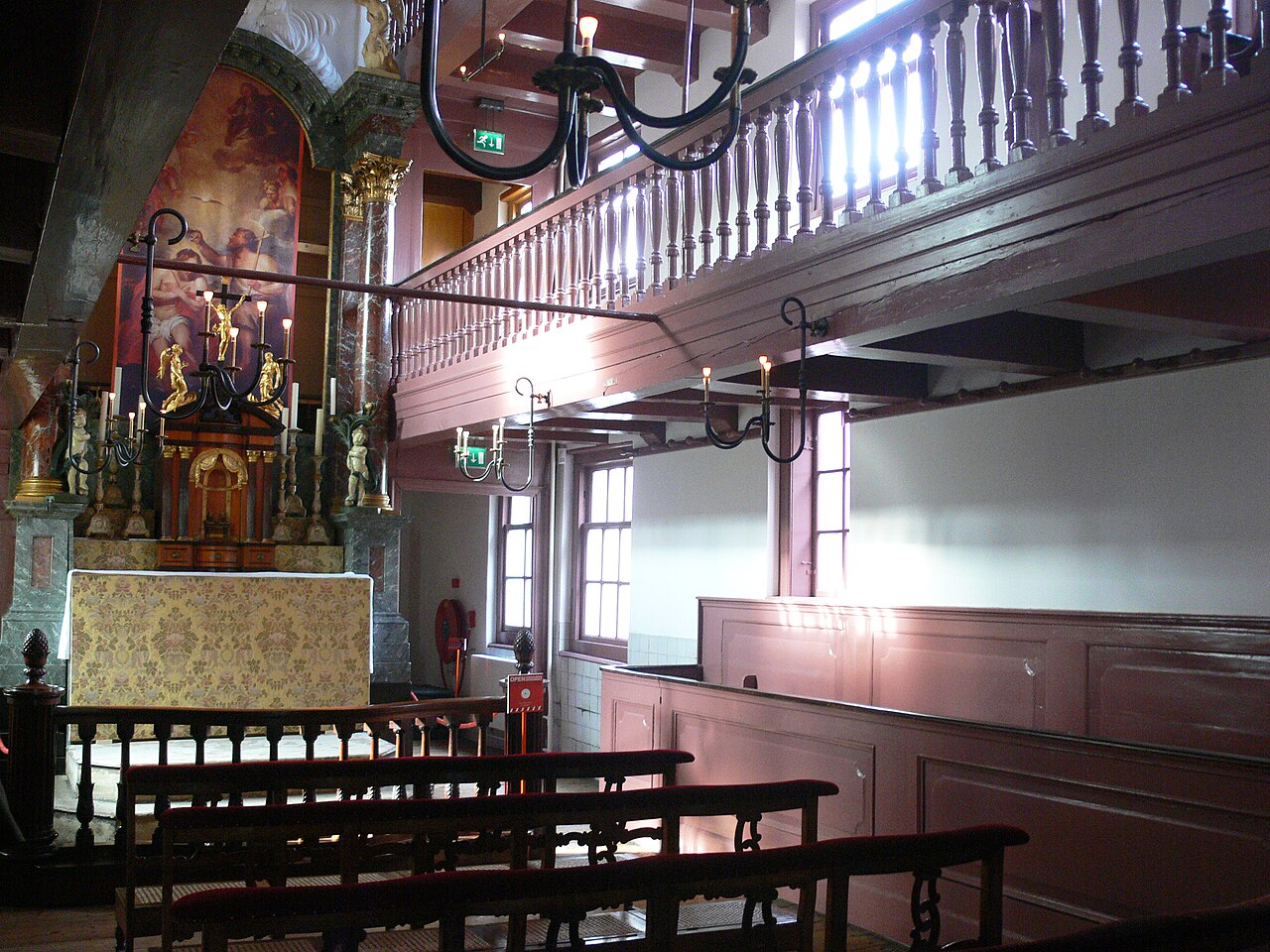 Interieur van de verborgen kerk van Ons’ Lieve Heer op Solder in Amsterdam